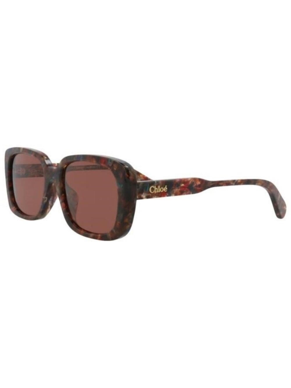 New Chloé Womens Square/Rectangle Havana Havana Brown Fashion Designer Sunglasse